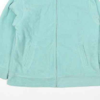 EWM Women’s Blue M Fleece Full Zip Basic Jacket Pockets