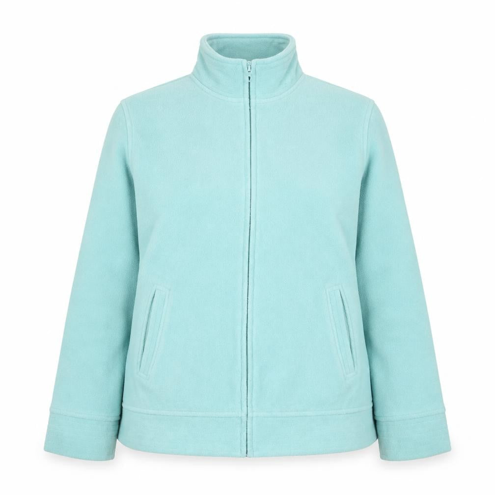 EWM Women’s Blue M Fleece Full Zip Basic Jacket Pockets