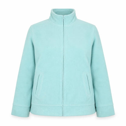 EWM Women’s Blue M Fleece Full Zip Basic Jacket Pockets