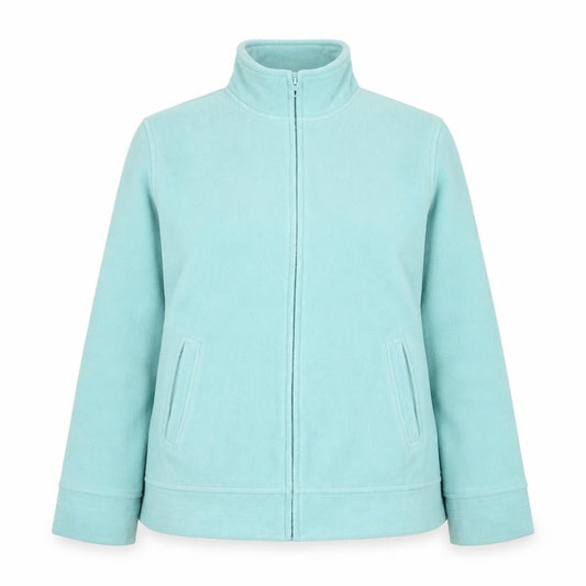 EWM Women’s Blue M Fleece Full Zip Basic Jacket Pockets