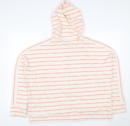 Next Women’s Ivory Pink Striped Full Zip Hoodie XL UK 20 Knit