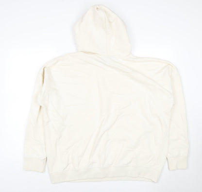 Corteiz Men's Ivory M Pullover Hoodie Logo Graphic Kangaroo Pocket