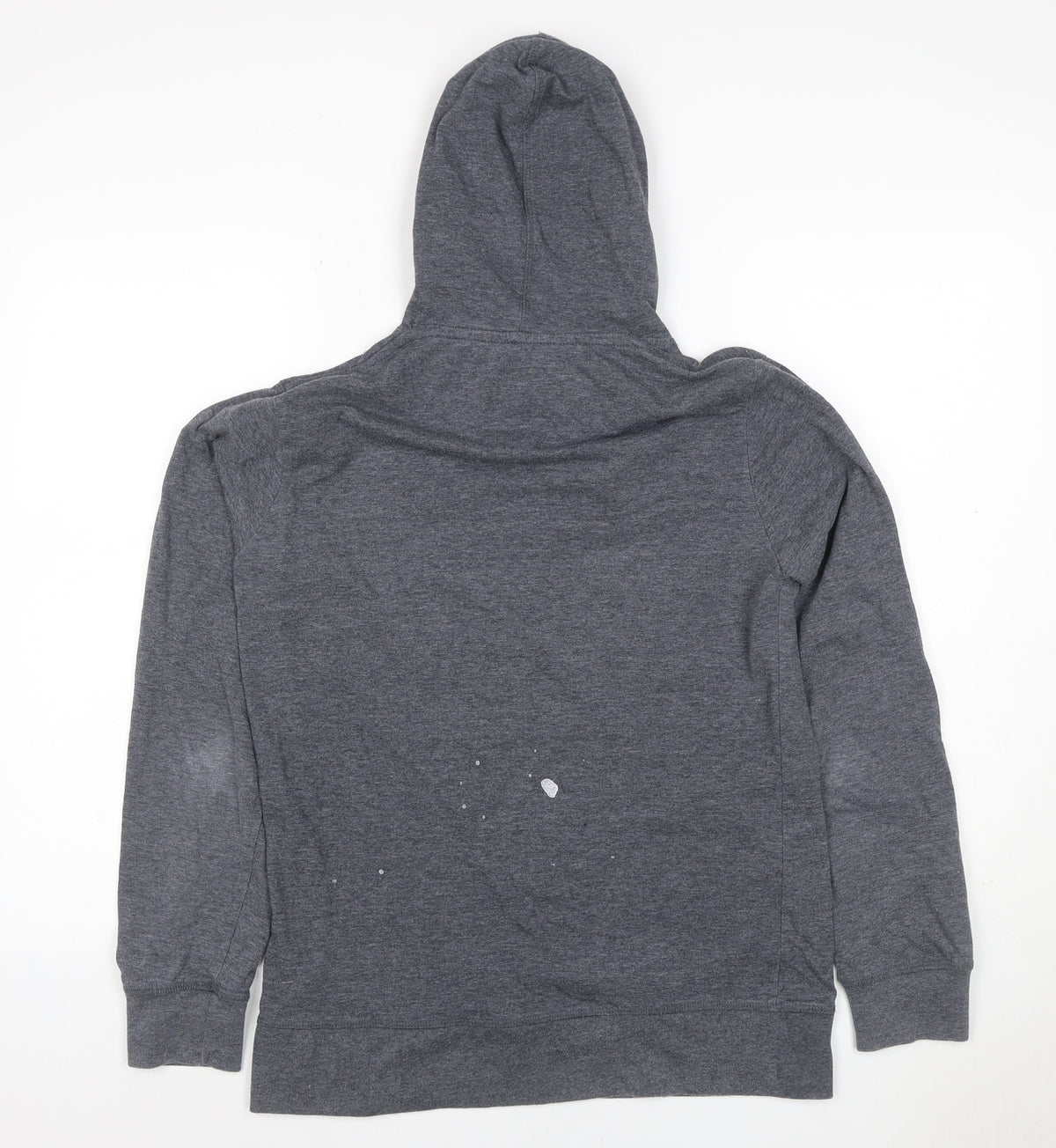 French Connection Men’s Grey L Pullover Hoodie Logo Graphic Pockets