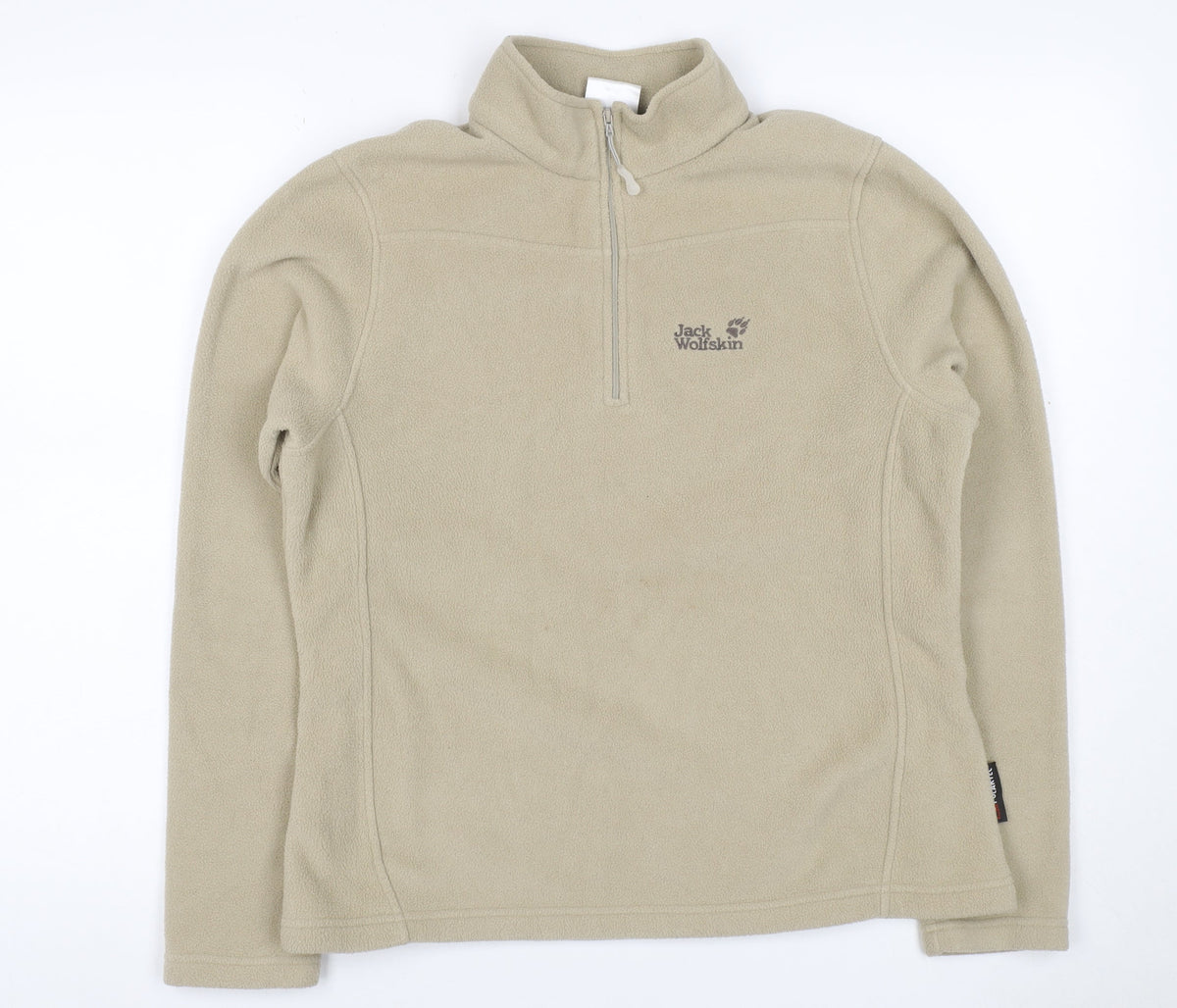 Jack Wolfskin Women’s Beige UK 14 Fleece 1/4 Zip Dog Paw Sweatshirt