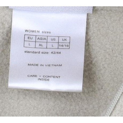Jack Wolfskin Women’s Beige UK 14 Fleece 1/4 Zip Dog Paw Sweatshirt