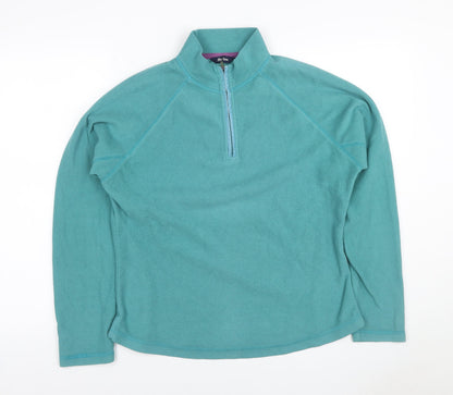 Peter Storm Women’s Blue Fleece 1/4 Zip Pullover Sweatshirt UK 14