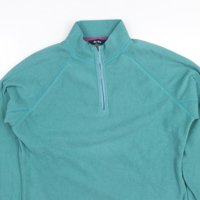 Peter Storm Women’s Blue Fleece 1/4 Zip Pullover Sweatshirt UK 14