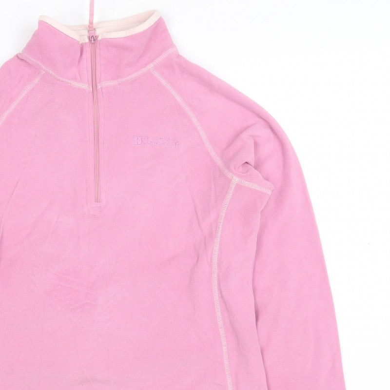 Mountain Warehouse Women Pink UK 12 1/2 Zip Fleece Sweatshirt