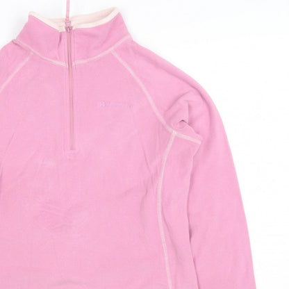 Mountain Warehouse Women Pink UK 12 1/2 Zip Fleece Sweatshirt