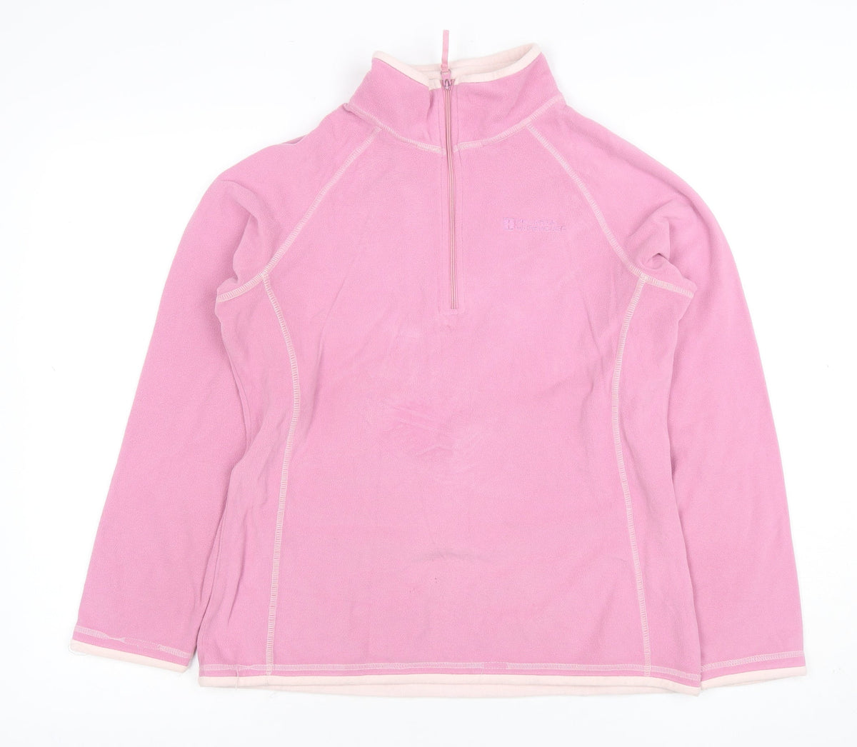 Mountain Warehouse Women Pink UK 12 1/2 Zip Fleece Sweatshirt