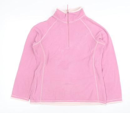 Mountain Warehouse Women Pink UK 12 1/2 Zip Fleece Sweatshirt