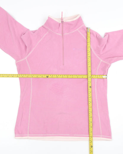 Mountain Warehouse Women Pink UK 12 1/2 Zip Fleece Sweatshirt