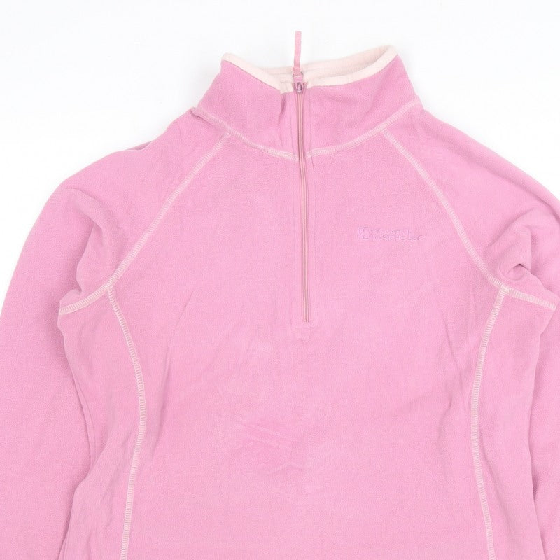 Mountain Warehouse Women Pink UK 12 1/2 Zip Fleece Sweatshirt