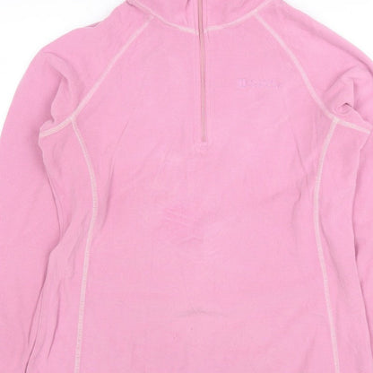 Mountain Warehouse Women Pink UK 12 1/2 Zip Fleece Sweatshirt