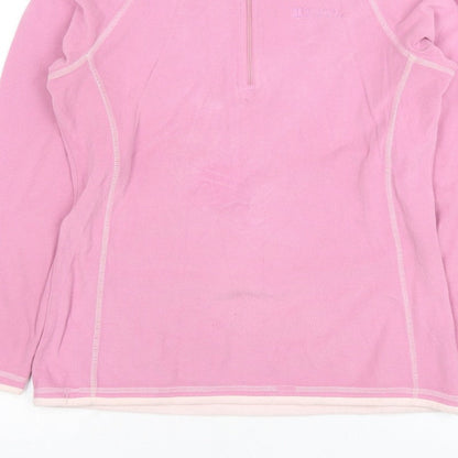 Mountain Warehouse Women Pink UK 12 1/2 Zip Fleece Sweatshirt