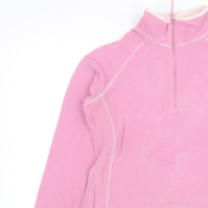Mountain Warehouse Women Pink UK 12 1/2 Zip Fleece Sweatshirt