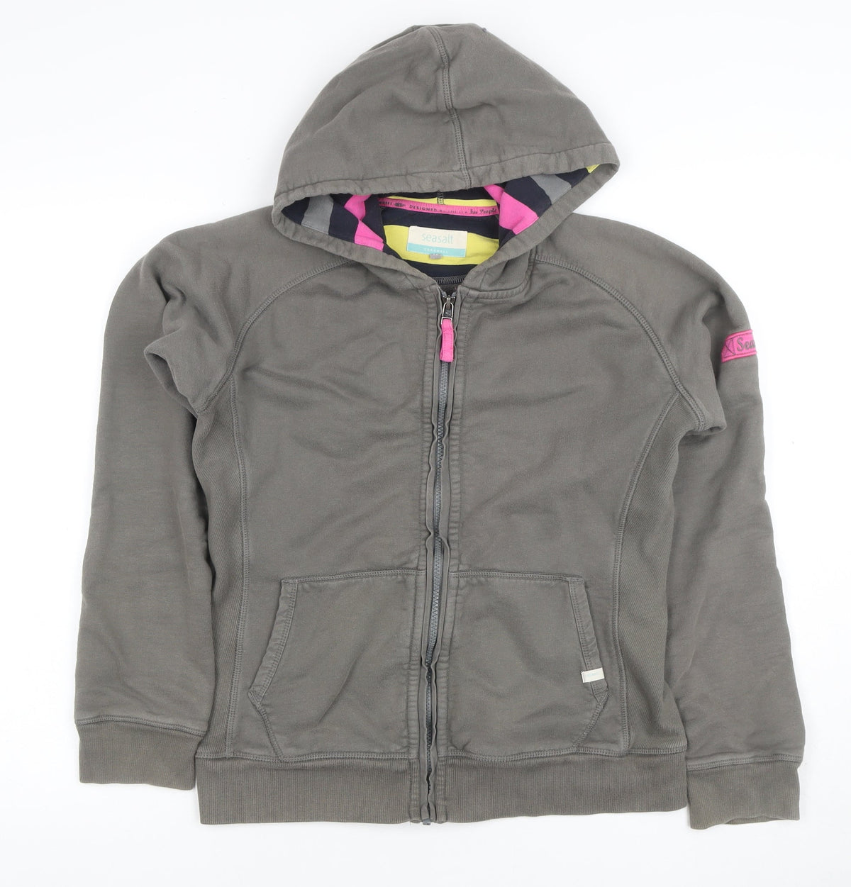 Seasalt Women’s Grey M Full Zip Organic Cotton Hooded Hoodie