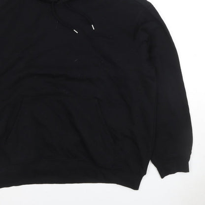 H&M Women’s Black L Loose Fit Pullover Hoodie Drawstring Pocket