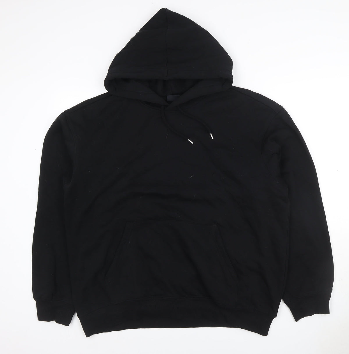 H&M Women’s Black L Loose Fit Pullover Hoodie Drawstring Pocket