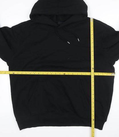 H&M Women’s Black L Loose Fit Pullover Hoodie Drawstring Pocket