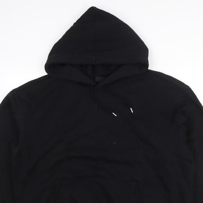 H&M Women’s Black L Loose Fit Pullover Hoodie Drawstring Pocket