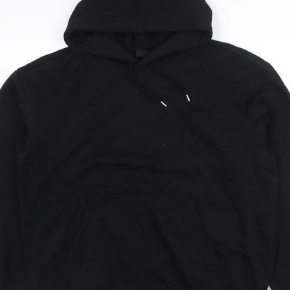 H&M Women’s Black L Loose Fit Pullover Hoodie Drawstring Pocket
