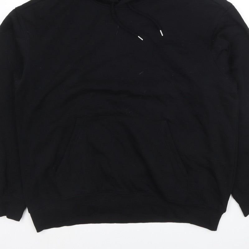H&M Women’s Black L Loose Fit Pullover Hoodie Drawstring Pocket