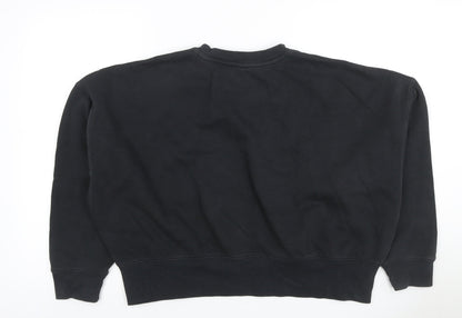 Adidas Women’s Black UK 12 Trefoil Logo Crew Neck Sweatshirt