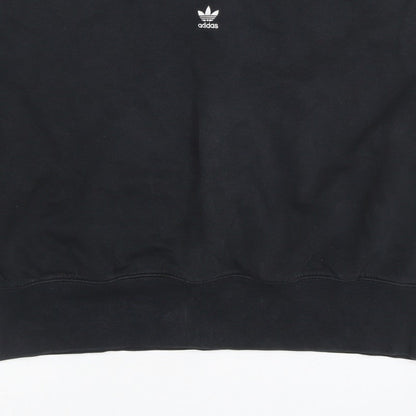 Adidas Women’s Black UK 12 Trefoil Logo Crew Neck Sweatshirt