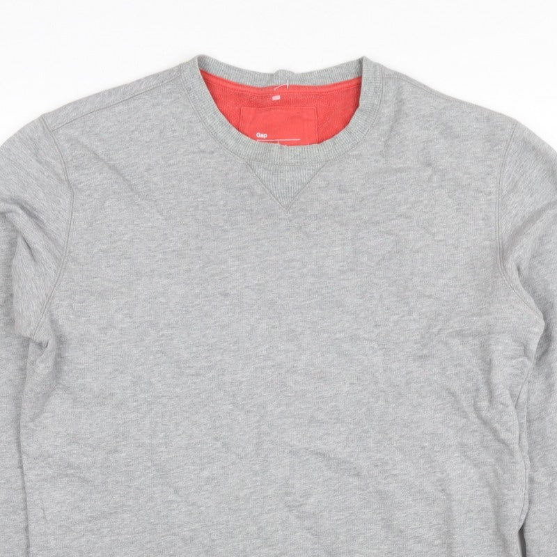 Gap Men’s Grey M Crew Neck Pullover Cotton Sweatshirt Classic