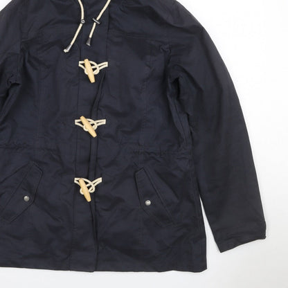 Fat Face Women’s Navy Blue UK 12 Hooded Parka Toggle Coat