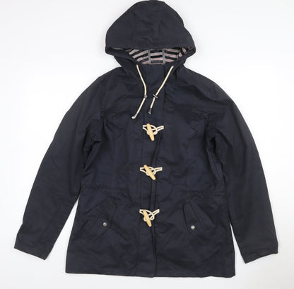 Fat Face Women’s Navy Blue UK 12 Hooded Parka Toggle Coat