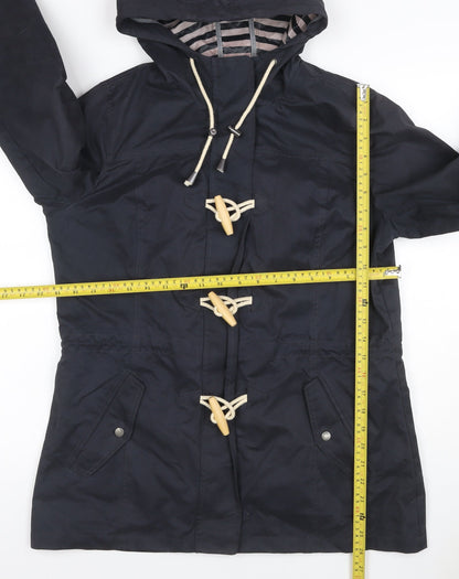 Fat Face Women’s Navy Blue UK 12 Hooded Parka Toggle Coat