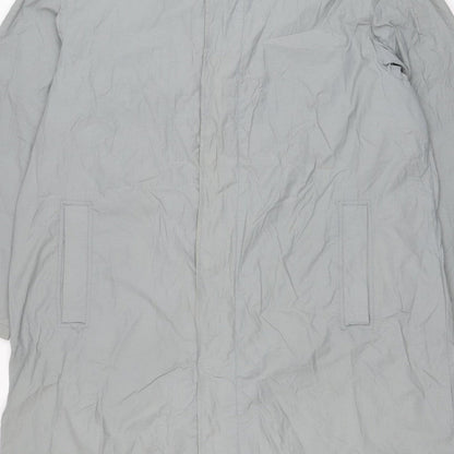 Danimac Women Grey L Long Trench Rain Coat Polyamide Collared Pockets