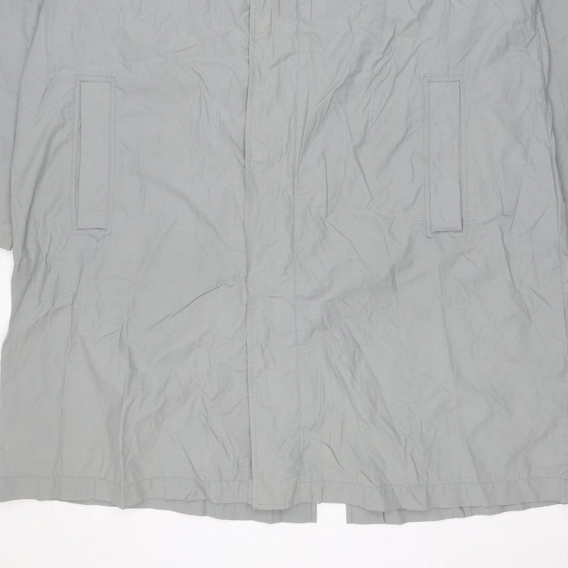 Danimac Women Grey L Long Trench Rain Coat Polyamide Collared Pockets