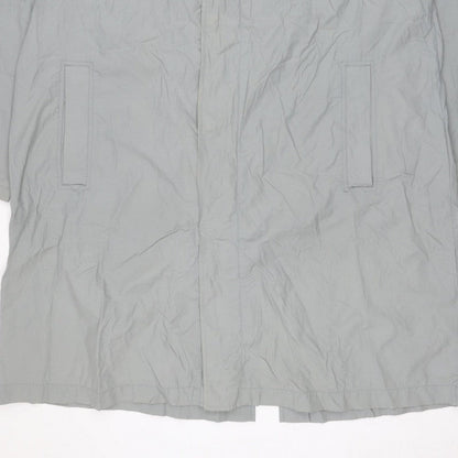 Danimac Women Grey L Long Trench Rain Coat Polyamide Collared Pockets