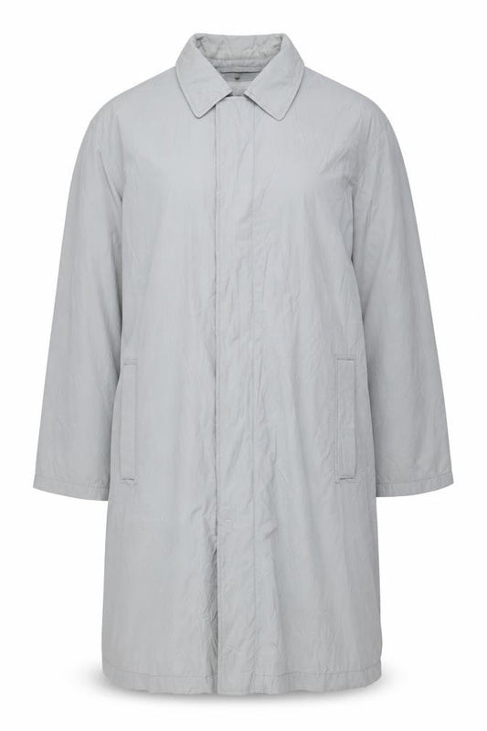 Danimac Women Grey L Long Trench Rain Coat Polyamide Collared Pockets