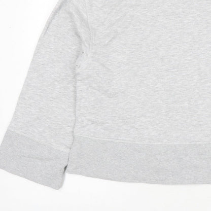 H&M Women’s Grey M Pullover Crew Neck Cotton Blend Sweatshirt