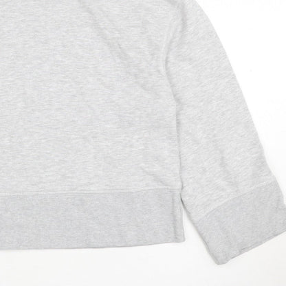 H&M Women’s Grey M Pullover Crew Neck Cotton Blend Sweatshirt