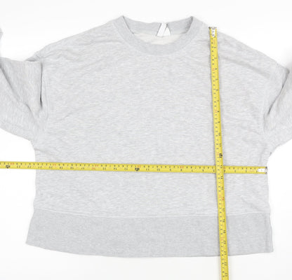 H&M Women’s Grey M Pullover Crew Neck Cotton Blend Sweatshirt