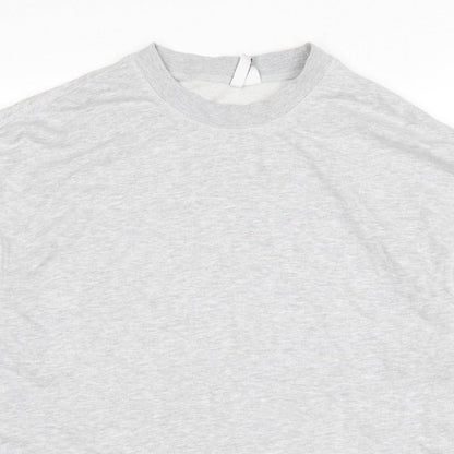 H&M Women’s Grey M Pullover Crew Neck Cotton Blend Sweatshirt