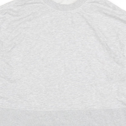 H&M Women’s Grey M Pullover Crew Neck Cotton Blend Sweatshirt