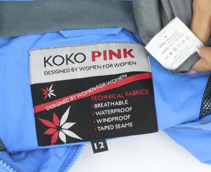 Koko Pink Women’s Blue Size 12 Waterproof Windproof Ski Jacket