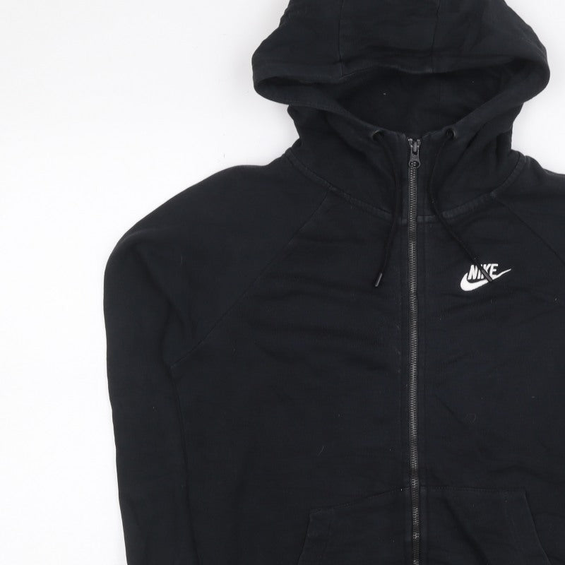 Nike Women’s Black XS Full Zip Hooded Fleece Logo Hoodie