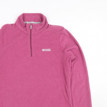 Regatta Teens Pink UK 12 1/4 Zip Fleece Sweatshirt