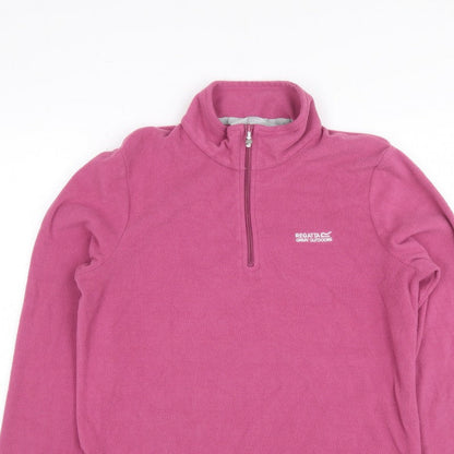 Regatta Teens Pink UK 12 1/4 Zip Fleece Sweatshirt