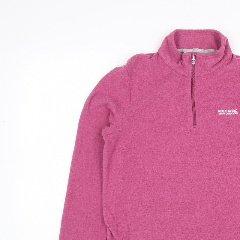 Regatta Teens Pink UK 12 1/4 Zip Fleece Sweatshirt