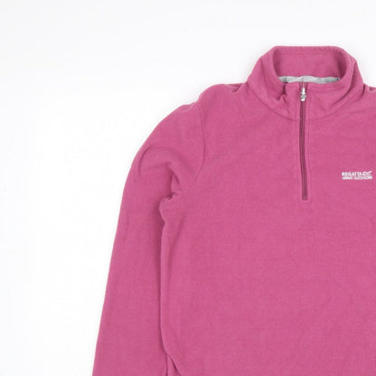 Regatta Teens Pink UK 12 1/4 Zip Fleece Sweatshirt