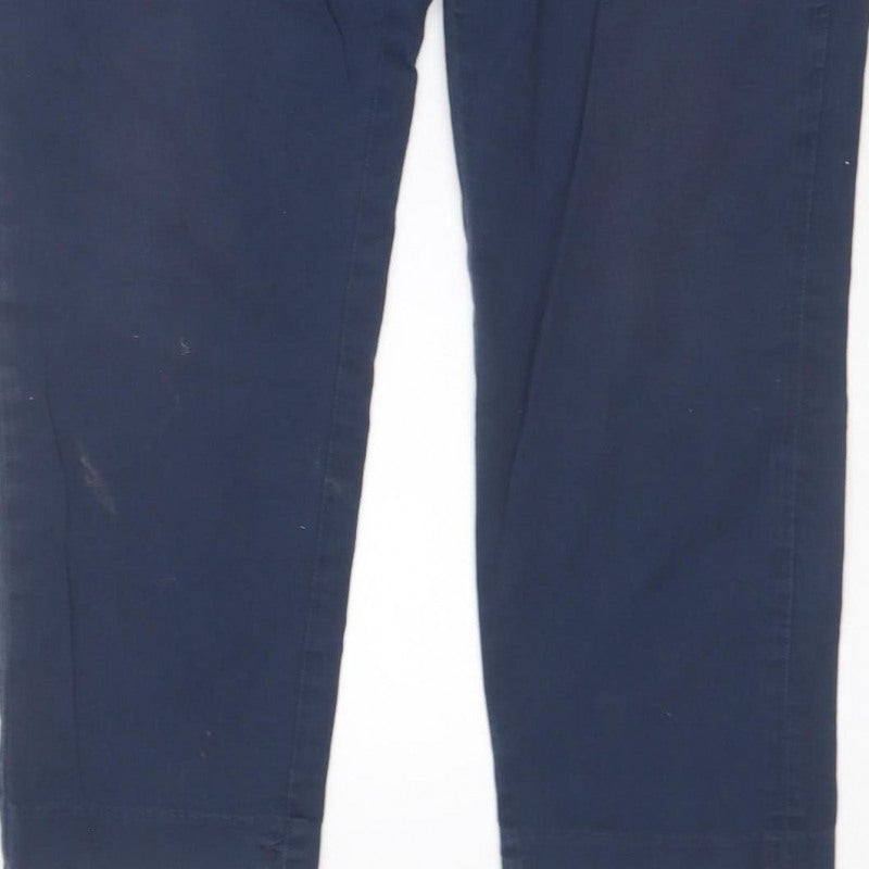 Jack Wills Women’s Blue Slim Tapered Chino Trousers UK 10 28W 26L