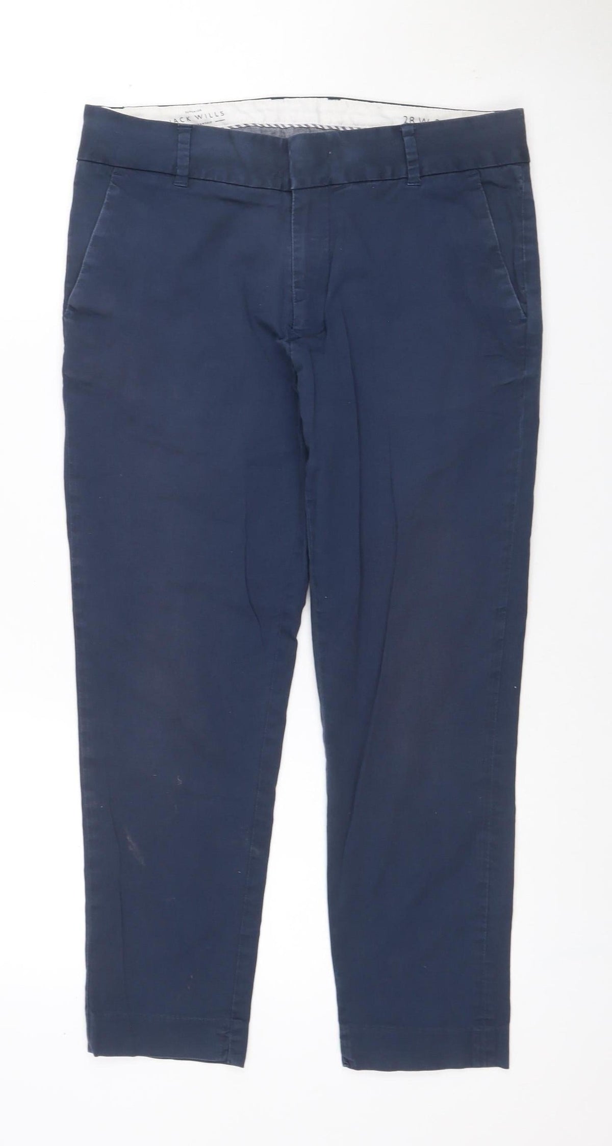 Jack Wills Women’s Blue Slim Tapered Chino Trousers UK 10 28W 26L